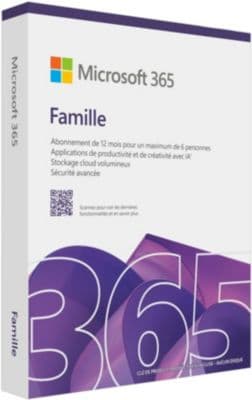 Logiciel de bureautique MICROSOFT 365 Famille 12 mois 2025 - Image 1