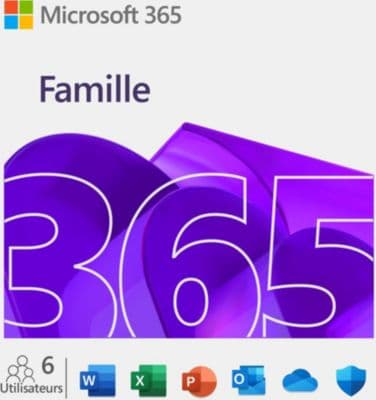 Logiciel de bureautique MICROSOFT 365 Famille 12 mois 2025 - Image 2