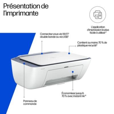 Imprimante jet d'encre HP DeskJet 2922 éligible Instant Ink - Image 3