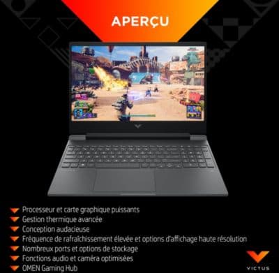 PC Gamer HP Victus 15,6" FHD 144Hz AMD Ryzen AI 5 340 Nvidia GeForce RTX 5060 16 Go RAM DDR5 SSD 512 Go Copilot+ - Image 5