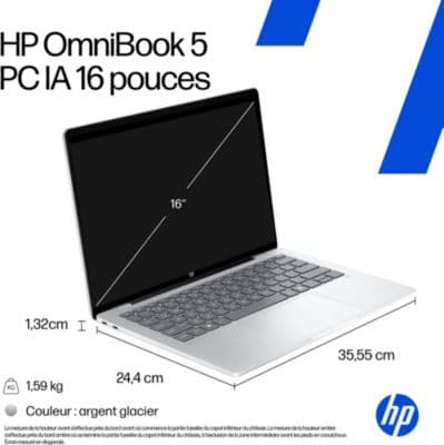 Ordinateur portable HP OmniBook 5 16-bf0005nf OLED - Image 2