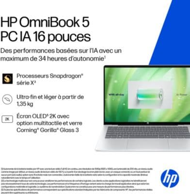 Ordinateur portable HP OmniBook 5 16-bf0005nf OLED - Image 4