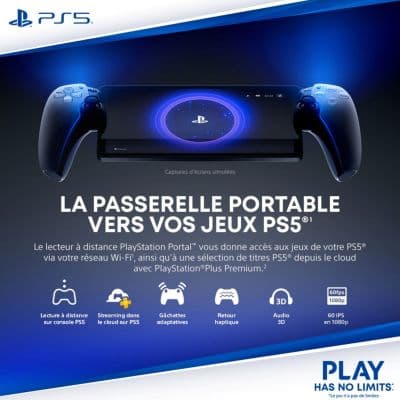 Lecteur à distance SONY Playstation Portal Midnight pour PS5 Noir - Image 3
