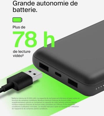 Batterie externe BELKIN 20000 mAh 15W USB-C et USB-A - Image 5