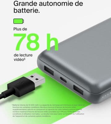 Batterie externe BELKIN 20 000 mAh grise - Image 4
