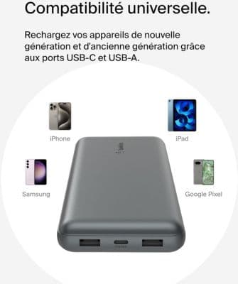 Batterie externe BELKIN 20 000 mAh grise - Image 6