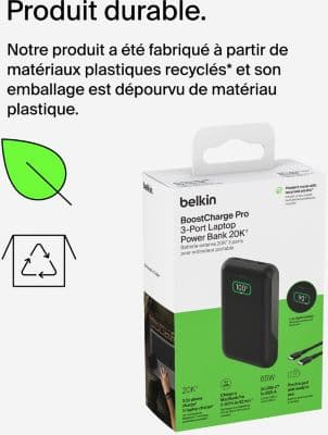 Batterie externe BELKIN 20000 mAh 65W pour ordinateur portable - Image 6