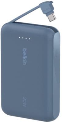 Batterie externe BELKIN 10000 mAh avec cable USB-C intégre bleu - Image 1