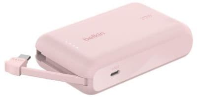 Batterie externe BELKIN 10000 mAh avec cable USB-C intégre pink - Image 2