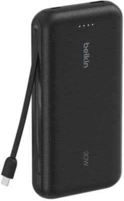 Batterie externe BELKIN 20000 mAh avec cable USB-C intégre noir - Image 2