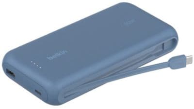BELKIN Batterie externe BELKIN 20000 mAh avec cable USB-C intégre bleu