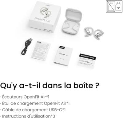 Ecouteurs SHOKZ OpenFit Air Blanc - Image 2