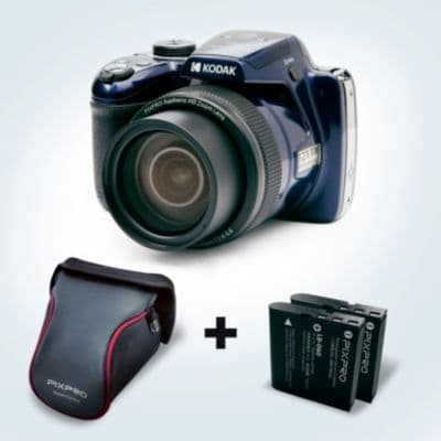 Appareil photo Bridge KODAK AZ528 Bleu + 2eme Batt + etui - Image 5
