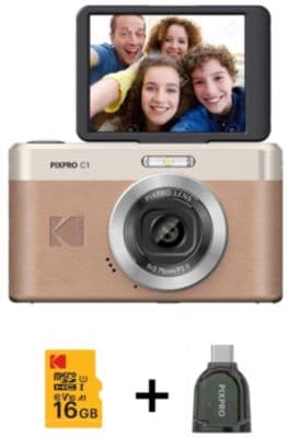 KODAK Appareil photo Compact KODAK Pixpro C1 Maron + Micro SD 16Go