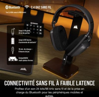 Casque gamer CORSAIR HS80 MAX Wireless Steel Gray - Image 6