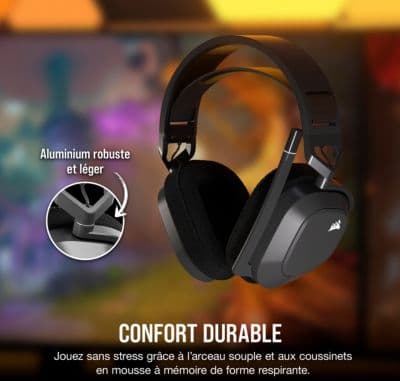 Casque gamer CORSAIR HS80 MAX Wireless Steel Gray - Image 7