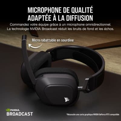 Casque gamer CORSAIR HS80 MAX Wireless Steel Gray - Image 9