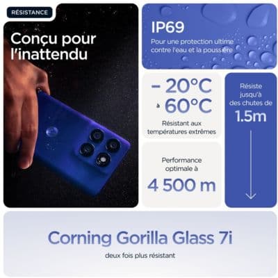 Smartphone MOTOROLA Edge 60 Pro 512Go Bleu Eblouissant 5G - Image 7