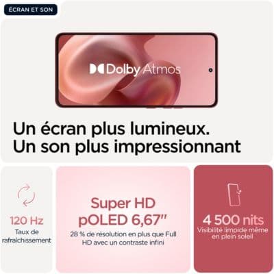 Smartphone MOTOROLA G86 Rouge 256Go 5G - Image 4