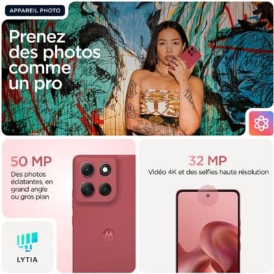 Smartphone MOTOROLA G86 Rouge 256Go 5G - Image 5