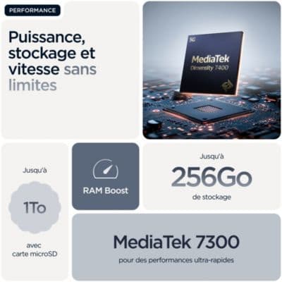 Smartphone MOTOROLA Edge 60 Fusion Bleu 256Go - Image 8