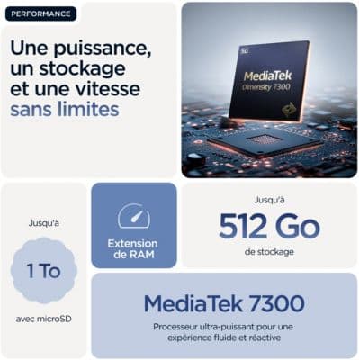 Smartphone MOTOROLA Edge 60 Bleu Marine 512Go 5G - Image 9