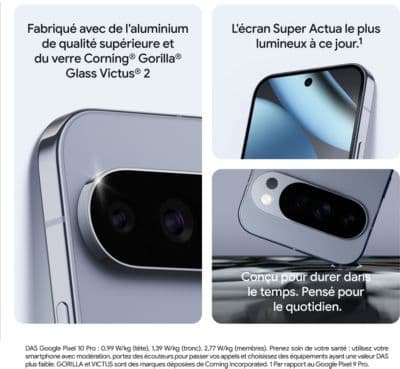 Smartphone GOOGLE Pixel 10 Pro Quartz Gris 128Go - Image 6