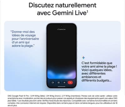 Smartphone GOOGLE Pixel 10 Pro Quartz Gris 128Go - Image 7