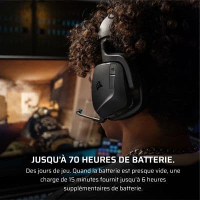 Casque gamer CORSAIR VOID ELITE V2 SANS FIL Carbon - Image 6