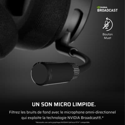 Casque gamer CORSAIR VOID ELITE V2 SANS FIL Carbon - Image 8