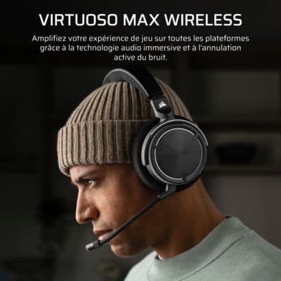 Casque gamer CORSAIR VIRTUOSO MAX WIRELESS Carbon - Image 3