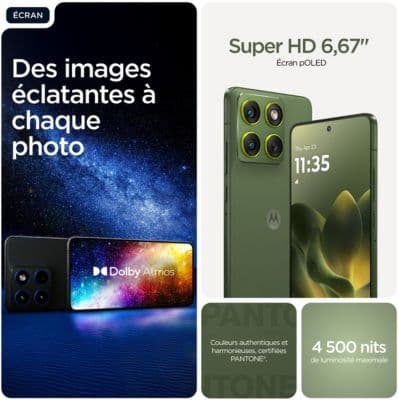 Smartphone MOTOROLA Smartphone MOTOROLA Edge70 512Go Vert Ol - Image 9