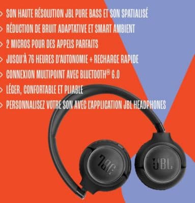 Casque JBL Tune 680NC Noir - Image 3