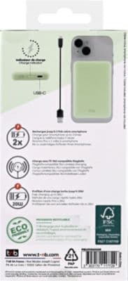 Batterie externe TNB 5000 mAh MagSafe vert - Image 8