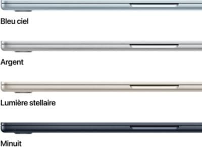 Ordinateur Apple MACBOOK Air 13,6" Puce M4 CPU 10 / GPU 8 coeurs Mémoire RAM 16Go Stockage 1To SSD Retina Minuit - Image 3