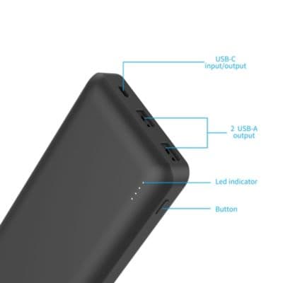 Batterie externe ADEQWAT 20000mAh Power Delivery 65W - Image 3
