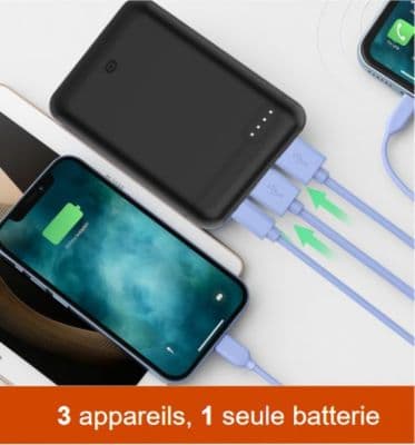 Batterie externe ESSENTIELB 10000 MAH USBC NOIR - Image 6