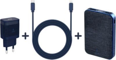 ADEQWAT Pack ADEQWAT Powerbank + chargeur 30W+USB-C-Lightning