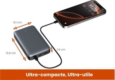 Batterie externe ADEQWAT 20 000 mAh 65W Power Delivery - Image 4