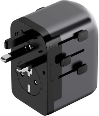 Adaptateur de voyage ADEQWAT 65W universel EU UK US ASIE + Sacoche ADEQWAT à bandoulière 12h noir + Coussin de voyage ADEQWAT ergonomique à mémoire de forme - Image 8