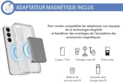Batterie externe FORCE POWER 5000mAh MagSafe 15W argent - Image 8