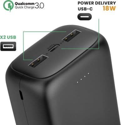 Batterie externe AKASHI Powerbank 30000mAh 2x USB + USB-C 18W - Image 3