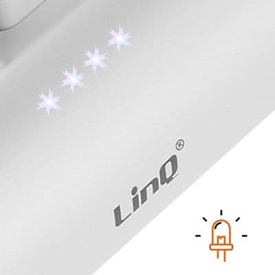 Batterie externe LINQ 6000mAh, Connecteur iPhone + USB-C Blanc - Image 7