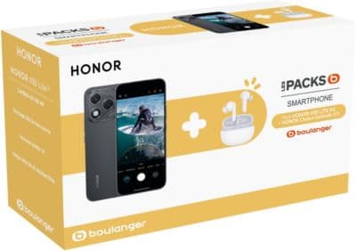 Smartphone HONOR Pack 400 Lite Noir 256Go+Buds Choice X7i - Image 2