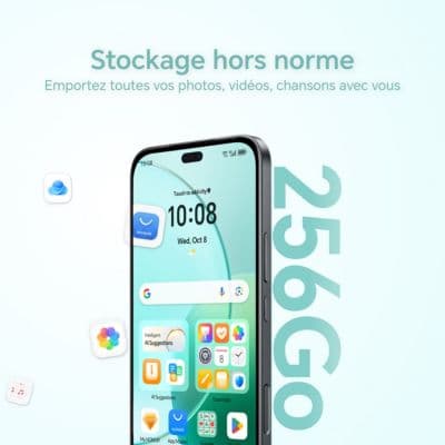 Smartphone HONOR Pack 400 Lite Noir 256Go+Buds Choice X7i - Image 5
