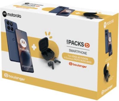 Smartphone MOTOROLA Pack Edge 60 Fusion 256Go + Buds 25 Noir - Image 3