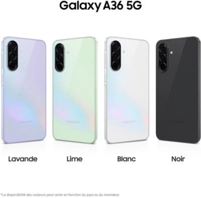Smartphone SAMSUNG Pack A36 Noir 128Go 5G + Coque silicone - Image 3