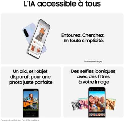 Smartphone SAMSUNG Pack A36 Noir 128Go 5G + Coque silicone - Image 5
