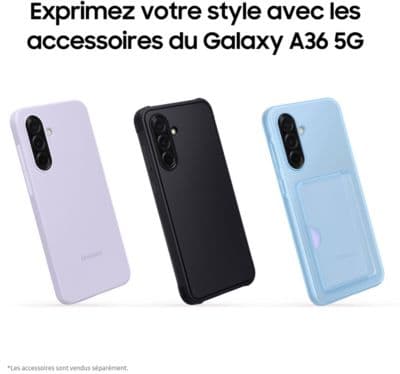 Smartphone SAMSUNG Pack A36 Noir 128Go 5G + Coque silicone - Image 6