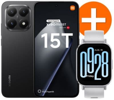 Smartphone XIAOMI Pack 15T Noir 256Go 5G+RedmWatch5 Active - Image 1